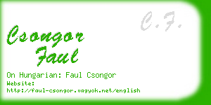 csongor faul business card